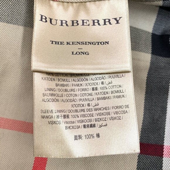 Burberry Black cotton double-breasted trench coat - Picture 6 of 7